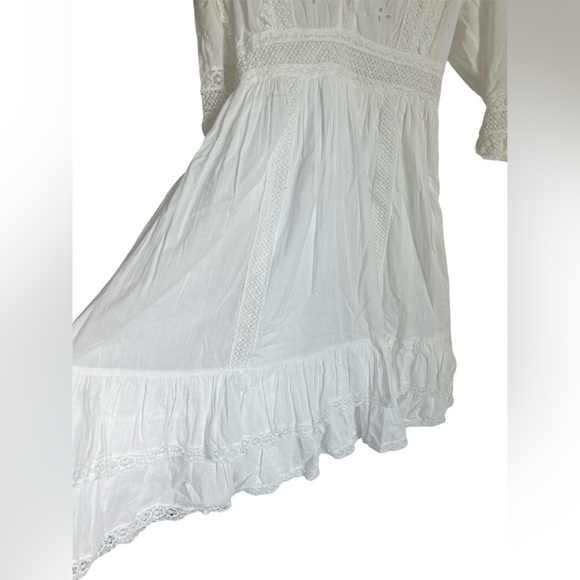 Ulla Johnson Madison Dress Blanc White Eyelet Tiered Ruffle Size 4 - Picture 10 of 10